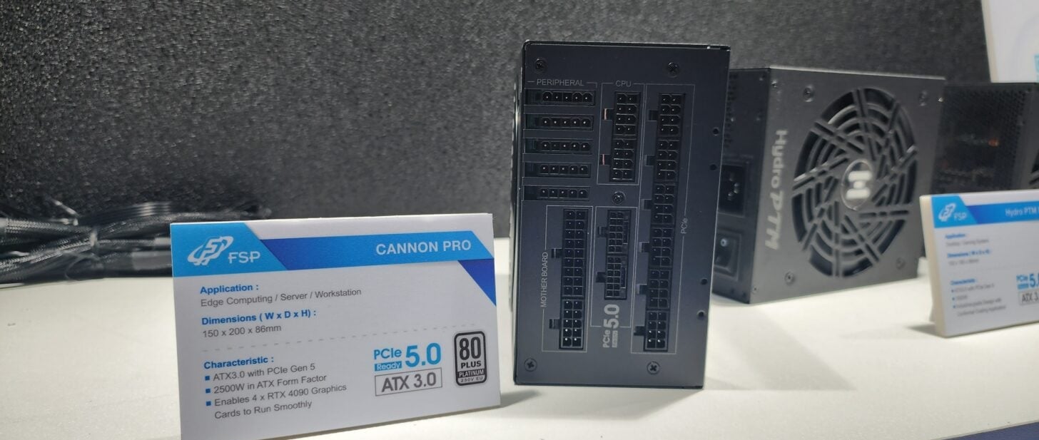 FSP показала новые блоки питания с высокой мощностью, поддержкой ATX 3.0 и PCIe 5.0