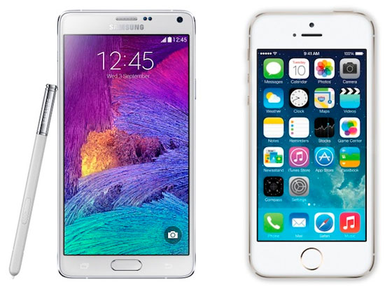 Galaxy Note 4 и iPhone 5s Gold: что купить?
