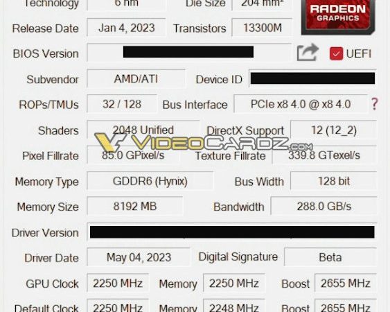 Характеристики AMD Radeon RX 7600 подтверждены утилитой GPU-Z