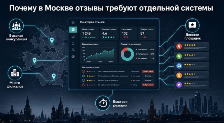 Мониторинг отзывов в Москве: как выстроить систему и не пропустить негатив